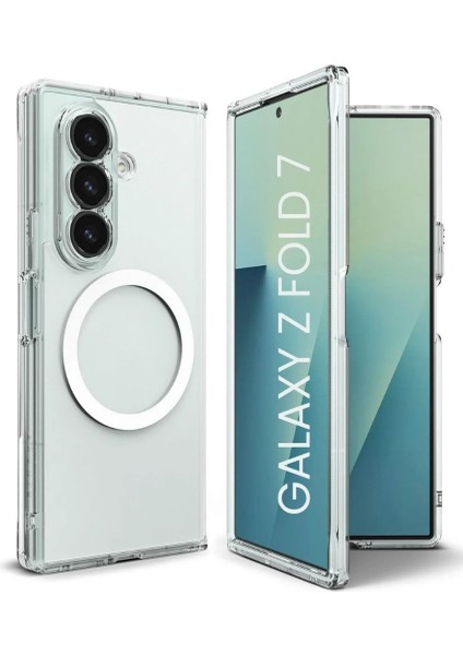 Samsung Galaxy Z Fold 7 Magsafe Özellikli Şeffaf Kılıf