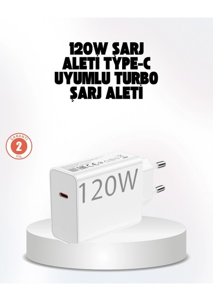 120W Güçlü Hızlı Şarj Adaptörü ve Type-C Kablo Seti – Güvenli Şarj Teknolojisi
