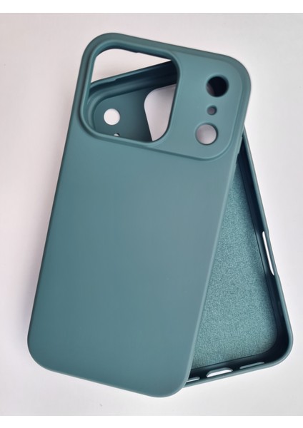 iPhone 17 Pro ile Uyumlu Lansman Içi Kadife Esnek Soft Silikon Kılıf