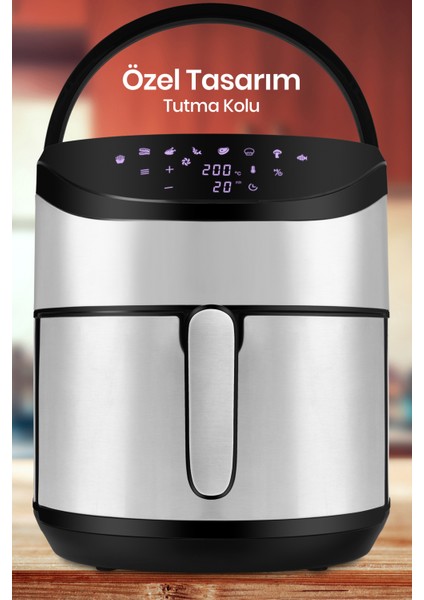 Set Paketi: Dokunmatik Airfryer, Sıcak Hava Fritözü ve Paslanmaz Çelik El Blender fiyatları