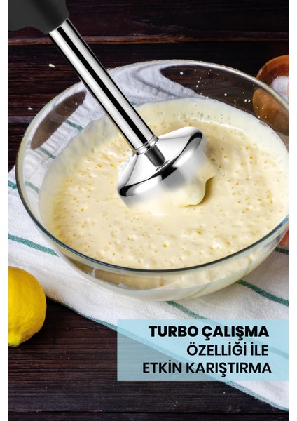 Set Paketi: Dokunmatik Airfryer, Sıcak Hava Fritözü ve Paslanmaz Çelik El Blender indirimleri