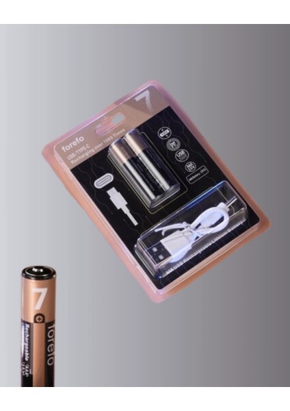 Hızlı Şarj Teknolojili USB Şarjlı Aaa Pil – 40 Dakikada Tam Şarj fiyatları