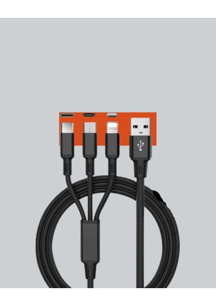 Çoklu USB Şarj Kablosu – 1,2m Hızlı Şarj, 3A Güçlü Akım fiyatları