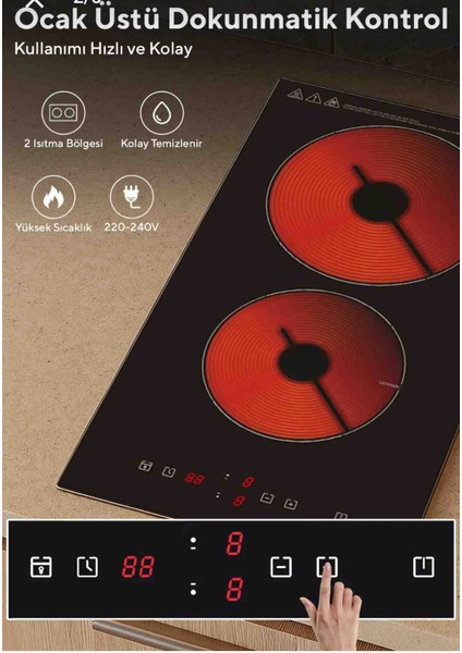 Vitroseramik Ankastre Elektrikli Oc