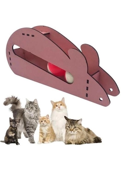 Fare Kedi Oyunu Ahşap 2 Toplu Kedi Oyuncağı Tahta Kedi Oyunu Tahta Fare ve Toplu Oyuncak