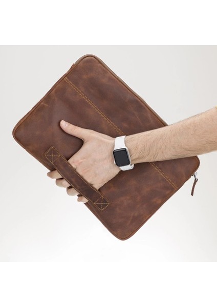 Awe 14 Inç MacBook ve Pc Uyumlu Deri Kılıf Tn2 Kahve modelleri