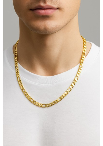 Altın Renk Şavin Kuşgözü Zincir Paslanmaz Unisex Çelik Kolye 55 Cm. Çelik Kolye - 3331 fiyatları