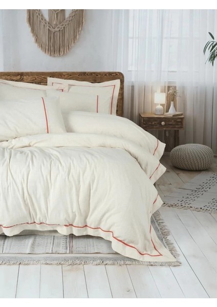Cotton Box Çift Kişilik Nevresim Takımı Inborn Banded Turuncu fiyatları
