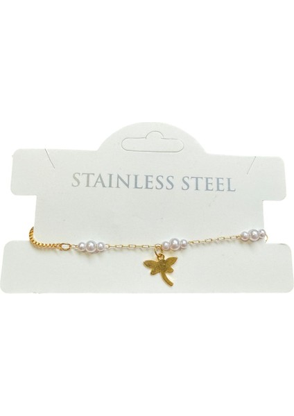 Altın Renk 3 Inclili Yusufcuk Asansör Çelik Bileklik - 3580 fiyatları