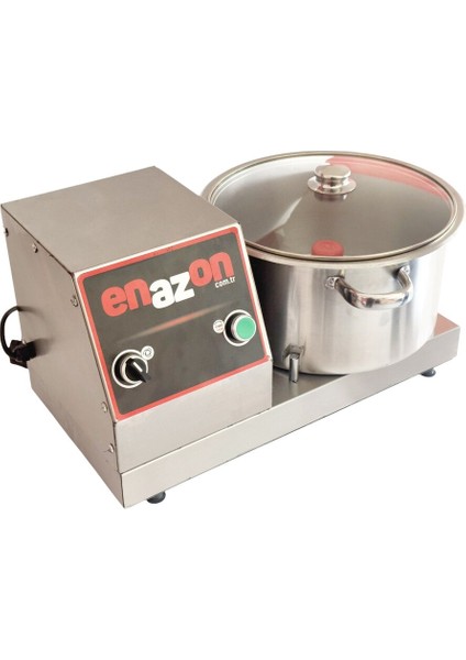 Büyük Boy 4 Bıçaklı Humus ve Nohut Ezme Makinesi 8 Litre Gri Renk fiyatları