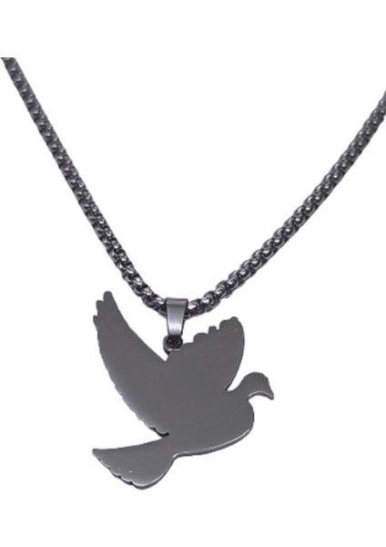 Gümüş Renk Kuş Model Unisex Arnavut Zincir Çelik Kolye - 3309 fırsatları