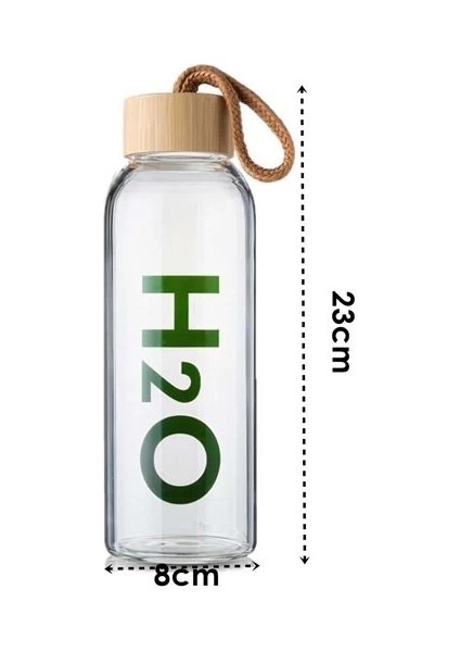 Transformacion Cam Matara - 800 ml Bambu Kapaklı Borosilikat Cam Matara - Ofis Matarası modelleri