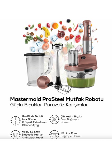 2500W Güçlü Çok Fonksiyonlu Cam Mutfak Robotu ve Blender Kırmızı fırsatları