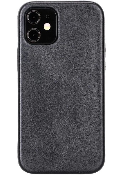Apple iPhone 12 Mini Uyumlu Deri Arka Kapak Rock Rst1 Siyah indirimleri