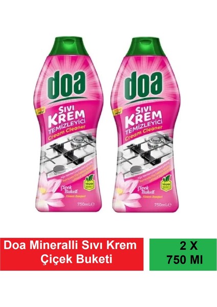 Sıvı Krem Mineralli Çiçek Buketi 750 ml Vegan x 2 Adet