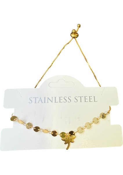 Altın Renk Pul Zincir Yusufcuk Asansör Çelik Bileklik - 3601 fiyatları