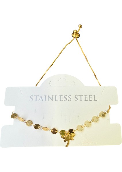 Altın Renk Pul Zincir Yusufcuk Asansör Çelik Bileklik - 3601 modelleri