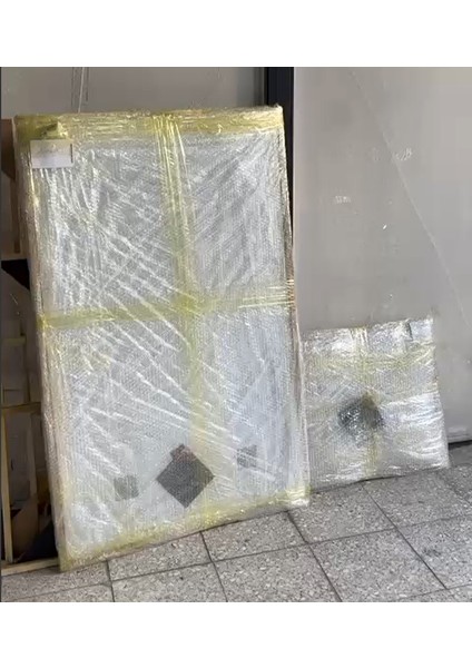 Turuncu Kristal Desenli Cam Tablo – Jeodeksil Tasarım, Modern Dijital Sanat Duvar Dekoru, Salon Ofis Uyumlu Dekoratif Tablo fırsatları