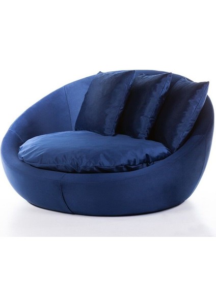 Fotelja Vol2 Mavi Renk Kirlentli Tekli Berjer modelleri