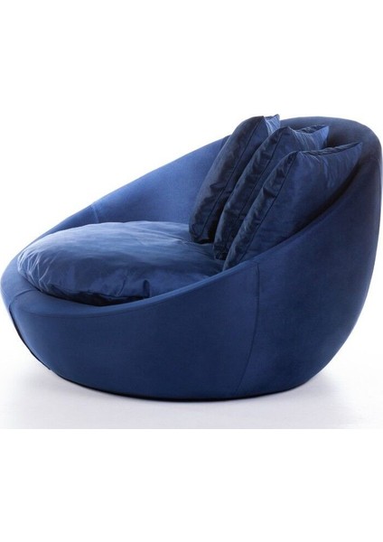 Fotelja Vol2 Mavi Renk Kirlentli Tekli Berjer indirimleri