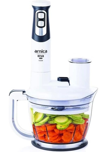 Çok Renkli Diva Pro Rendeli El Blender Seti, Şık ve Kullanışlı Mutfak Ekipmanı