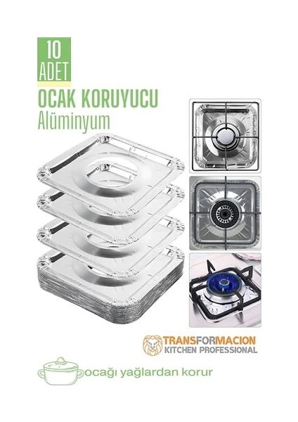 Bx Ocak Koruyucu Folyo - Kızartma Yemek Yağ Koruyucu Folyo 10 Adet