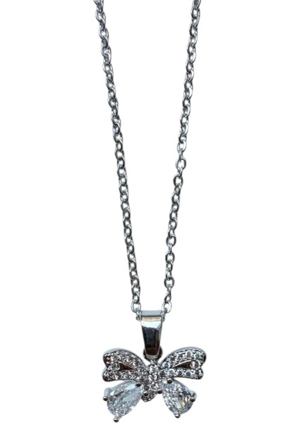 Gümüş Renk Fiyonk Sf Zincir Çelik Kolye - 3658