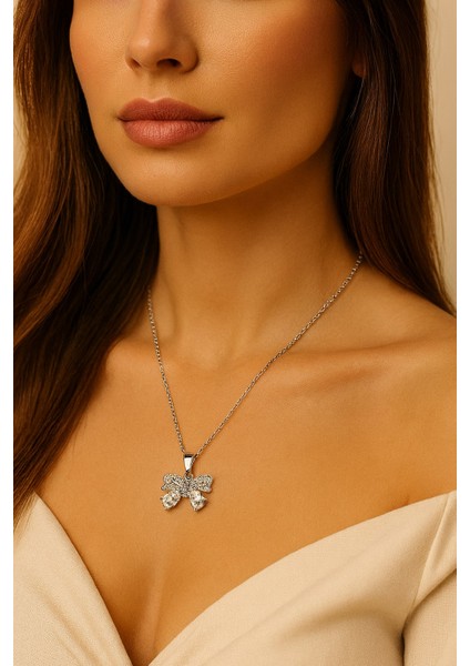 Gümüş Renk Fiyonk Sf Zincir Çelik Kolye - 3658 fiyatları