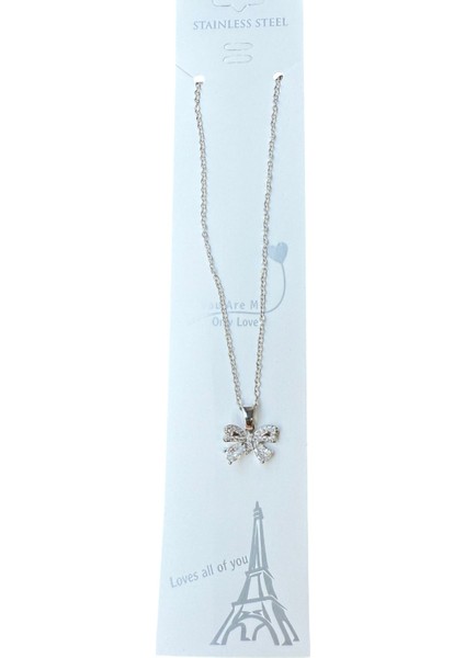 Gümüş Renk Fiyonk Sf Zincir Çelik Kolye - 3658 modelleri