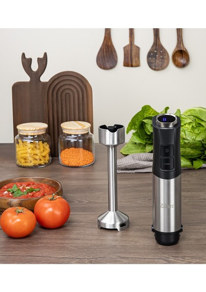 Dikey El Blender 1200W 12 Hız Turbo Paslanmaz Çelik Bıçak Gri modelleri