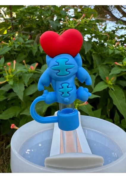 Stitch Termos Aksesuar Pipetli Termos Aksesuarı Pipet Süslemeleri fırsatları