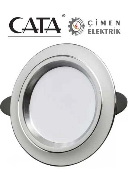 Cata Ct 5257 Beyaz Kasa Zebra LED Spot 6W 3 Renkli