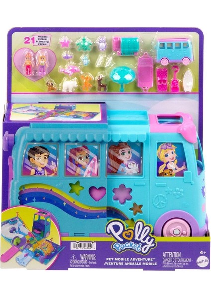 JCC22 Polly Pocket Hayvancıkların Karavan Macerası Oyun Seti