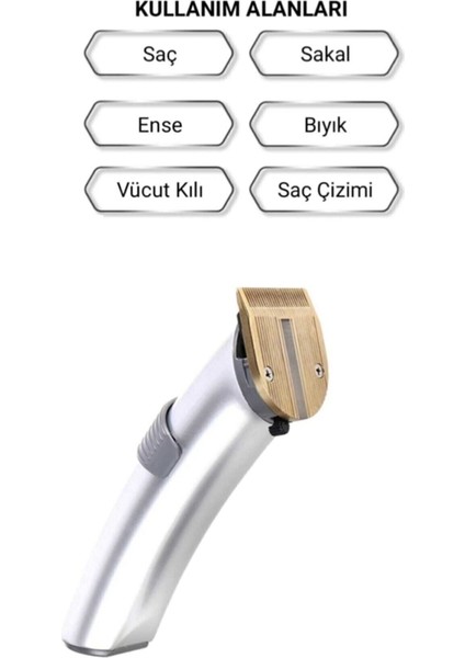 Şarjlı Çok Fonksiyonlu Tıraş ve Sakal Kesme Seti, Gri, Çok Amaçlı Kullanım fırsatları