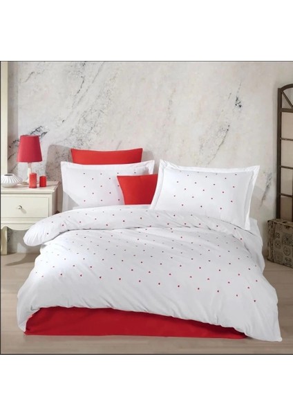 Buğz Hobby Çift Kişilik Poplin Premium Nakışlı Nevresim Lubow Beyaz fırsatları