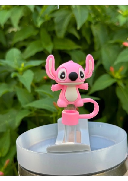 Stitch Termos Aksesuar Pipetli Termos Aksesuarı Pipet Süslemeleri modelleri