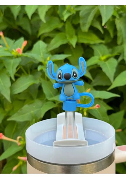 Stitch Termos Aksesuar Pipetli Termos Aksesuarı Pipet Süslemeleri modelleri