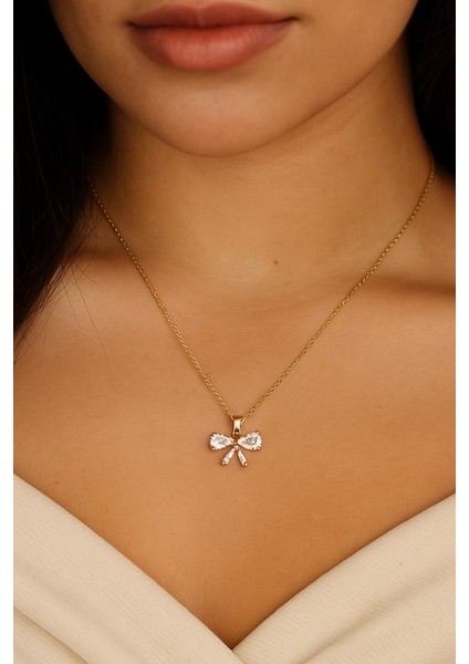 Altın Renk Fiyonk Baget Sf Zincir Çelik Kolye - 3653 fiyatları