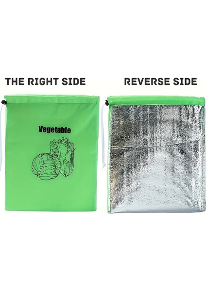 3 Adet Yeniden Kullanılabilir Meyve ve Sebze Tazelik Saklama Çekme Ipi Torbaları