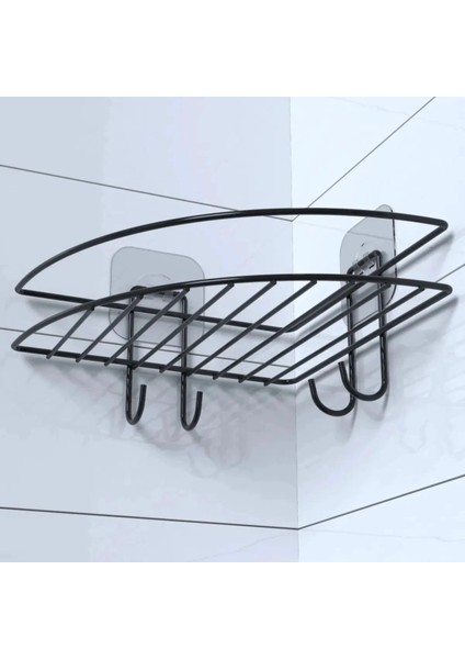 Yapışkanlı Banyo Köşeliği Kancalı Köşe Rafı Duş Şampuanlık Duvar Düzenleyici Organizer Raf fiyatları