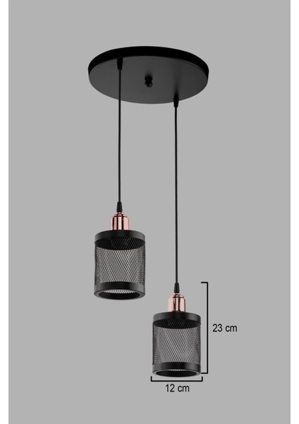 Zotko 2li Siyah Avize Modern Dekoratif Sarkıt Salon Oturma Odası Cafe Hole Mutfak Yatak Odası fiyatları