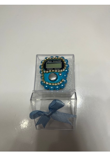 Hediyelik (Mevlid Çeyizlik Hac Umre) Taşlı fiyonklu Kutulu Zikirmatik modelleri