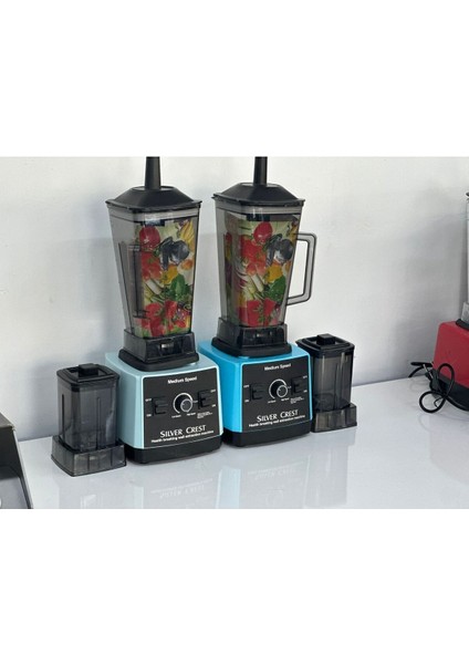Güçlü 7000W 2,5l Endüstriyel Buz Kırıcı ve Blender Siyah