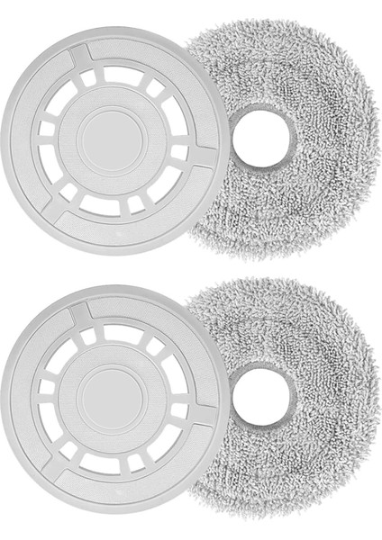 Mi Vacuum Mop S10 PLUS,S20 Plus Uyumlu 2 Ad.mop Paspas,2 Ad.mop Tutucu Braket Yedek Seti-4 Parça