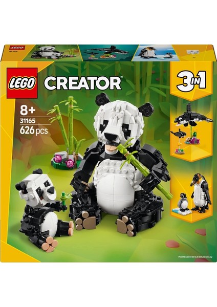 LEGO Creator 3'ü 1 Arada Vahşi Hayvanlar: Panda Ailesi Oyun Seti 31165 fırsatları