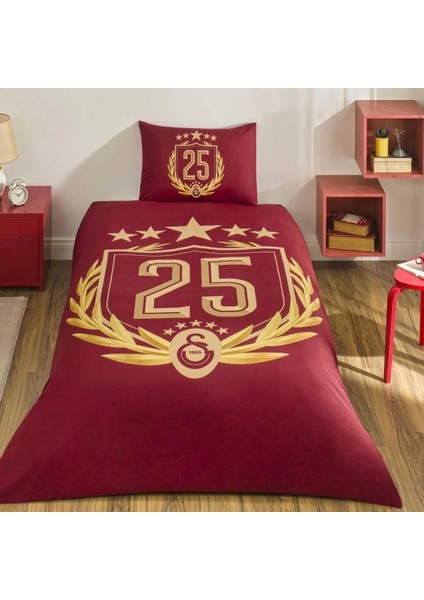 Taç Galatasaray 25. Şampiyonluk Tek Kişilik Lisanslı Nevresim Takımı modelleri