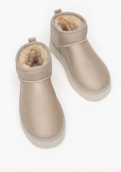 Içi Kürklü Kalın Taban Kısa Süet Bot modelleri