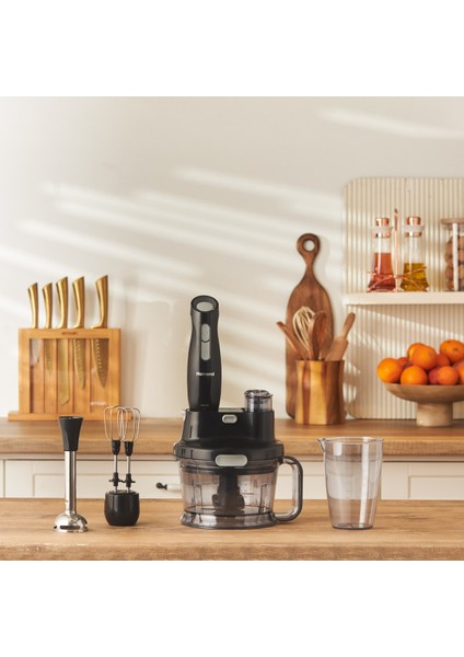 Şık Siyah-Gri Çok Fonksiyonlu Mutfak Robotu 2808H fiyatları