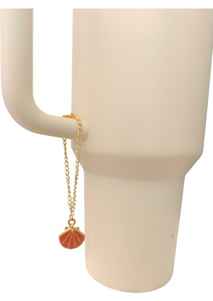 Termos Suluk Charmı Çanta Süsü Aksesuar Charm Kırmızı Deniz Kabuğu