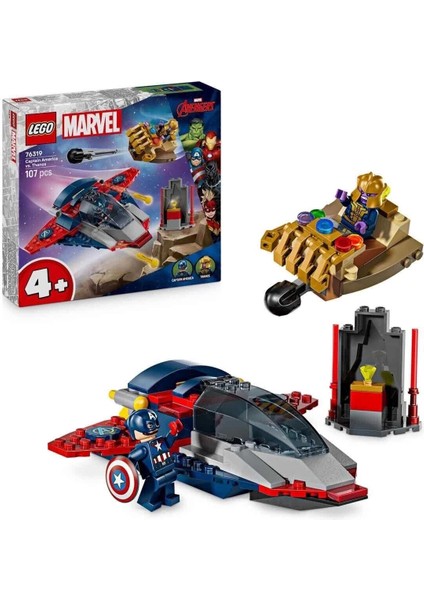 76319 LEGO Marvel Kaptan Amerika Thanosa Karşı 107PARÇA +4 Yaş